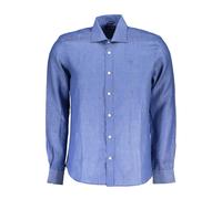 North Sails Blu Linen Men Shirt - M