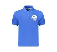 North Sails Blue Cotton Men Polo Shirt - 3XL