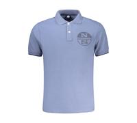 North Sails Blue Cotton Men Polo Shirt - L