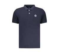 North Sails Blue Cotton Men Polo Shirt - L