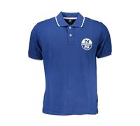 North Sails Blue Cotton Men Polo Shirt - M