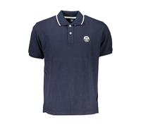 North Sails Blue Cotton Men Polo Shirt - S