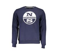 North Sails Blue Cotton Men Sweater - XXL