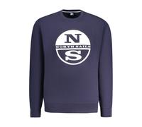 North Sails Blue Cotton Men Sweatshirt - 3XL