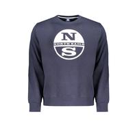 North Sails Blue Cotton Men Sweatshirt - M