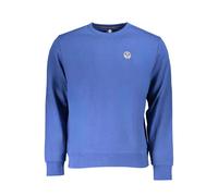 North Sails Blue Cotton Men Sweatshirt - S