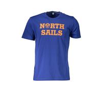 North Sails Blue Cotton Men T-Shirt - L