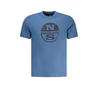 North Sails Blue Cotton Men T-Shirt - L