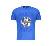 North Sails Blue Cotton Men T-Shirt - L