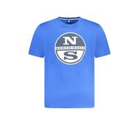 North Sails Blue Cotton Men T-Shirt - L
