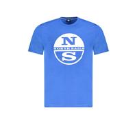 North Sails Blue Cotton Men T-Shirt - L
