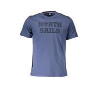 North Sails Blue Cotton Men T-Shirt - M
