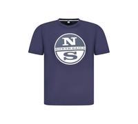 North Sails Blue Cotton Men T-Shirt - M