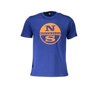 North Sails Blue Cotton Men T-Shirt - M