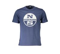 North Sails Blue Cotton Men T-Shirt - M