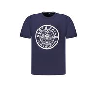 North Sails Blue Cotton Men T-Shirt - M