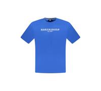 North Sails Blue Cotton Men T-Shirt - S