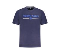 North Sails Blue Cotton Men T-Shirt - S