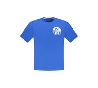 North Sails Blue Cotton Men T-Shirt - S