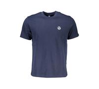 North Sails Blue Cotton Men T-Shirt - XL