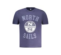 North Sails Blue Cotton Men T-Shirt - XXL