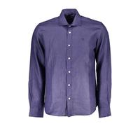 North Sails Blue Linen Men Shirt - L