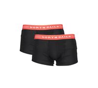 North Sails, ,Underwear ,Uomo ,Nero ,S Boxer Briefs in Cotone Nere 2-Pack