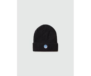 North Sails Cuffia berretta beanie hat costa inglese ricamo patch nero 623285