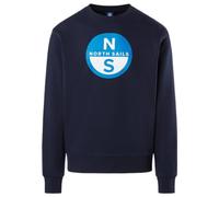 NORTH SAILS Felpa A Girocollo con Maxi Stampa 691222 Blu Scuro Blu