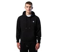 NORTH SAILS Felpa con Cappuccio Uomo con Mini Logo e Tasca a Marsupio (Nero, S)