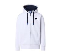 NORTH SAILS Felpa Hoodie con Zip e Logo Applicato
