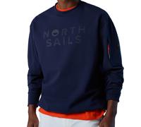 North Sails Felpa manica lunga girocollo CREWNECK SWEATSHIRT Tech Blu 691229 Interlock