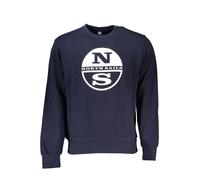 North Sails, ,Sweatshirts & Hoodies ,Uomo ,Blu ,S Felpa Spazzolata con Stampa Logo