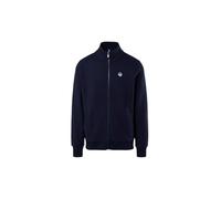 NORTH SAILS Felpa Uomo in Cotone Organico con Zip e Patch Logo