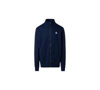 Felpa North Sails Basic Sweatshirt Full Zip Uomo Cotone Blu