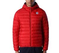NORTH SAILS Giacca Skye Piumino Uomo con Cappuccio Staccabile Realizzato in micro-ripstop riciclato Imbottitura REPREVE (IT, Testo, XL, Regular, Regular, Red Dahlia)