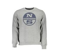 North Sails Gray Cotton Men Sweater - 3XL