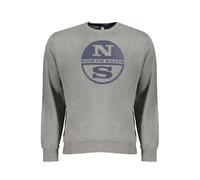 North Sails Gray Cotton Men Sweater - XL