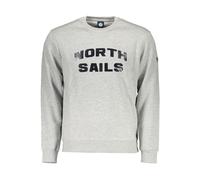 North Sails Gray Cotton Men Sweatshirt - XL