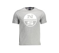 North Sails Gray Cotton Men T-Shirt - L