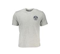 North Sails Gray Cotton Men T-Shirt - XL