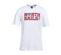 North Sails - Iconica Magliette in Cotone con Logo - - Tops - Uomo - Bianco - XL