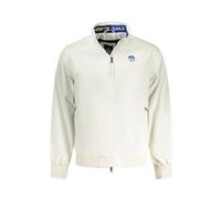 North Sails, ,Jackets ,Uomo ,Bianco ,XL Giacca in Poliammide Bianca con Tasche e Logo