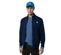 Felpa North Sails Basic Sweatshirt Full Zip Uomo Cotone Blu