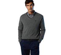 NORTH SAILS Maglia Manica Lunga V-Neck Sweater Maglioncino Uomo Misto Lana Grigio Scuro XL