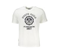 North Sails - Magliette bianca con girocollo e stampa - - Tops - Uomo - Bianco - L