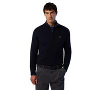 NORTH SAILS Maglioncino Half Zip Sweater Casual Uomo Misto Lana Blu XL