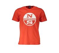 North Sails, ,Tops ,Uomo ,Rosso ,XL T-shirt Rossa con Logo Manica Corta