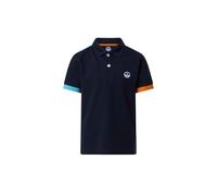 NORTH SAILS Polo Bambino in piqué di Cotone Organico con Profili a Contrasto