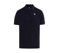 NORTH SAILS Uomo Polo in Piquet di Cotone con Maniche Corte - vestibilità Regular (M, Blu Navy)